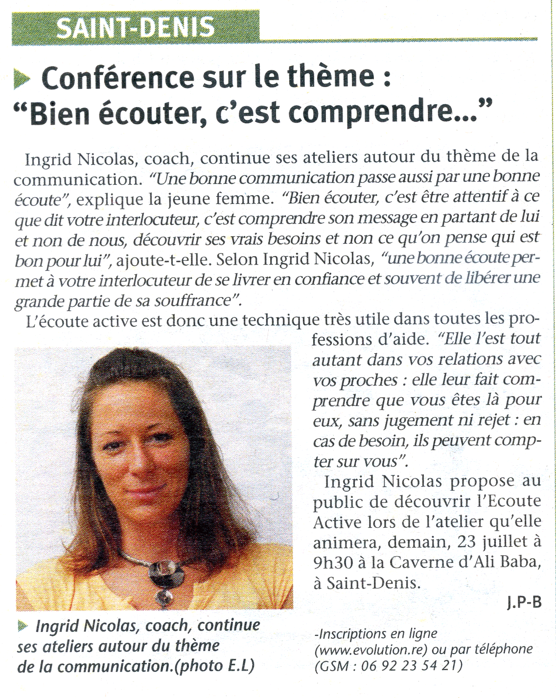 Ingrid Nicolas conférence bien écouter, c'est comprendre